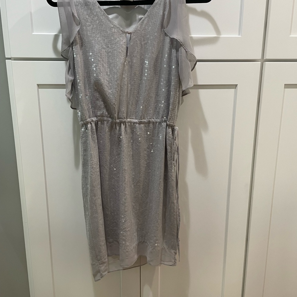 MM Couture Silver Sequin Dress